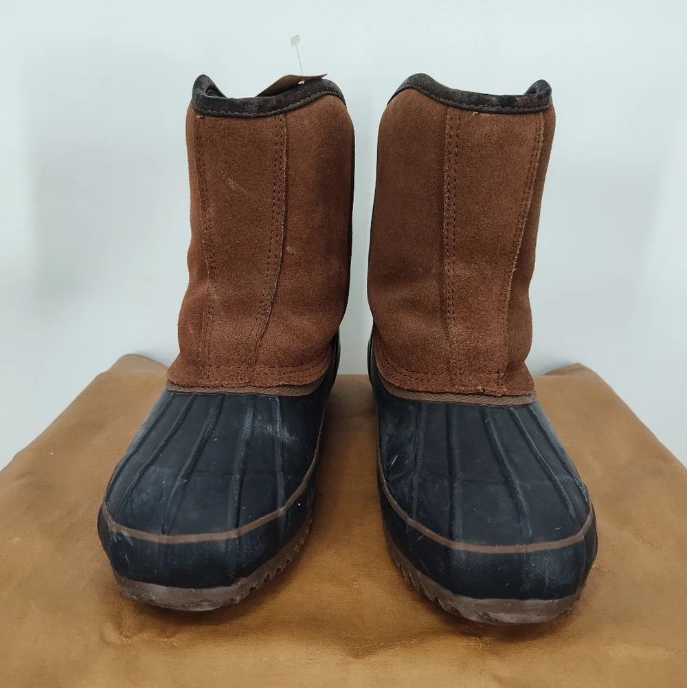 LaCrosse Brown and Black Winter Pull On Duck Boots Women's Size 8